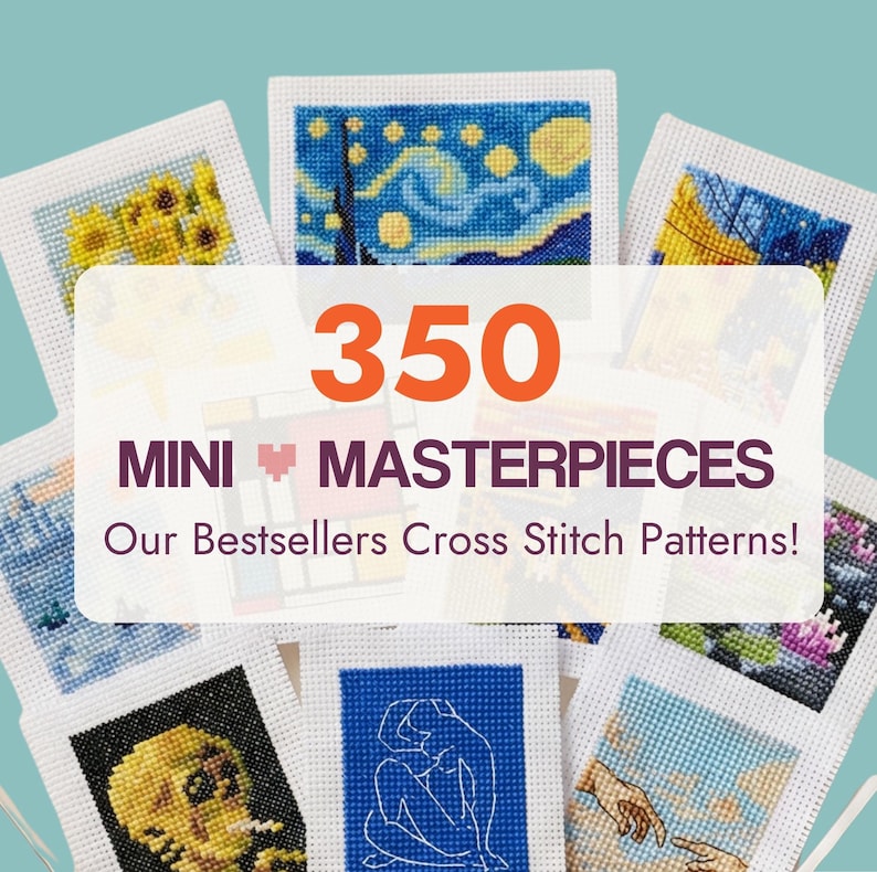 Mini Cross Stitch Famous Artwork Digital Pattern Beginner Friendly Small Projects Van Gogh Painting Reproduction Tiny Masterpieces Art Collection Downloadable PDF Easy Instructions Pattern Keeper Compatible Simple Stitches Clear Charts mini cross stitch, stitch famous artwork, artwork digital pattern, pattern beginner friendly, friendly small projects, projects van gogh, gogh painting reproduction, reproduction tiny masterpieces, masterpieces art  downloadable pdf, pdf easy instructions,