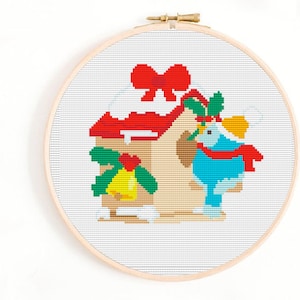 Christmas cross stitch pattern, birds cross stitch, Christmas chart, christmas decoration, Christmas ornament, PDF, ** instant download**