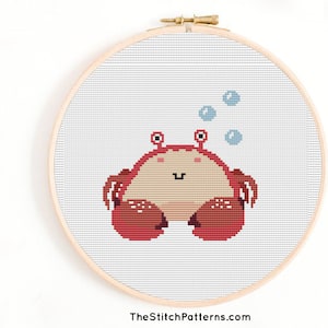 ocean Cross Stitch, Cross Stitch Pattern,Nautical theme pattern,Kids Pattern,Nursery Decor, Instant Download PDF, Counted Cross Stitch Chart