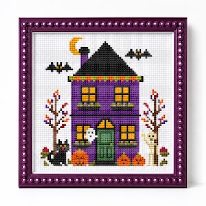halloween cross stitch, cross stitch pattern, stitch pattern beginner, pattern beginner needlework, beginner needlework chart, needlework chart haunted, chart haunted house, haunted house pattern, house pattern digital, pattern digital download, digital download pdf, download pdf file, pdf file counted, file counted thread, counted thread embroidery, thread embroidery design, embroidery design spooky, design spooky halloween,