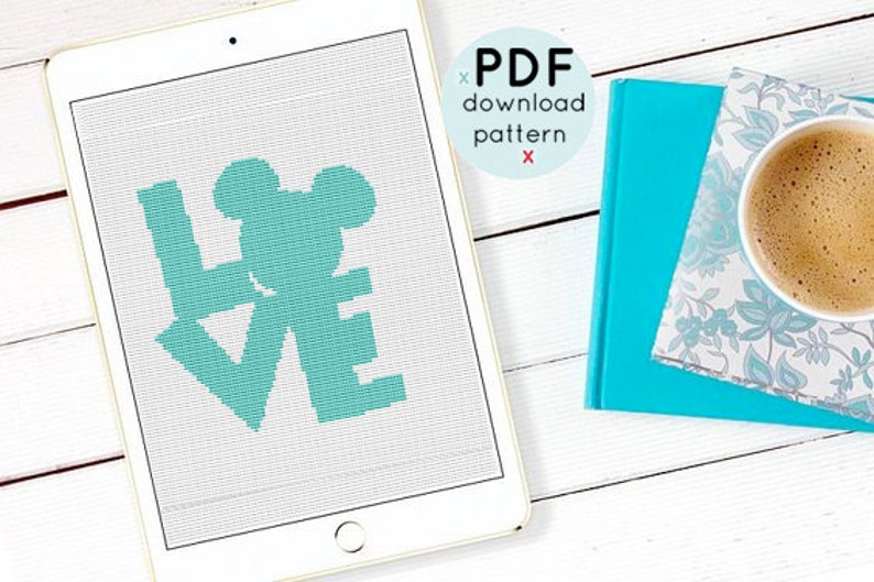 Love Cross Stitch Pattern Valentine Cross Stitch Valentines | Etsy