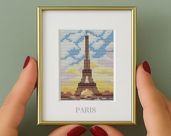 Paris Cross Stitch Pattern: Mini City Design (PDF Download)