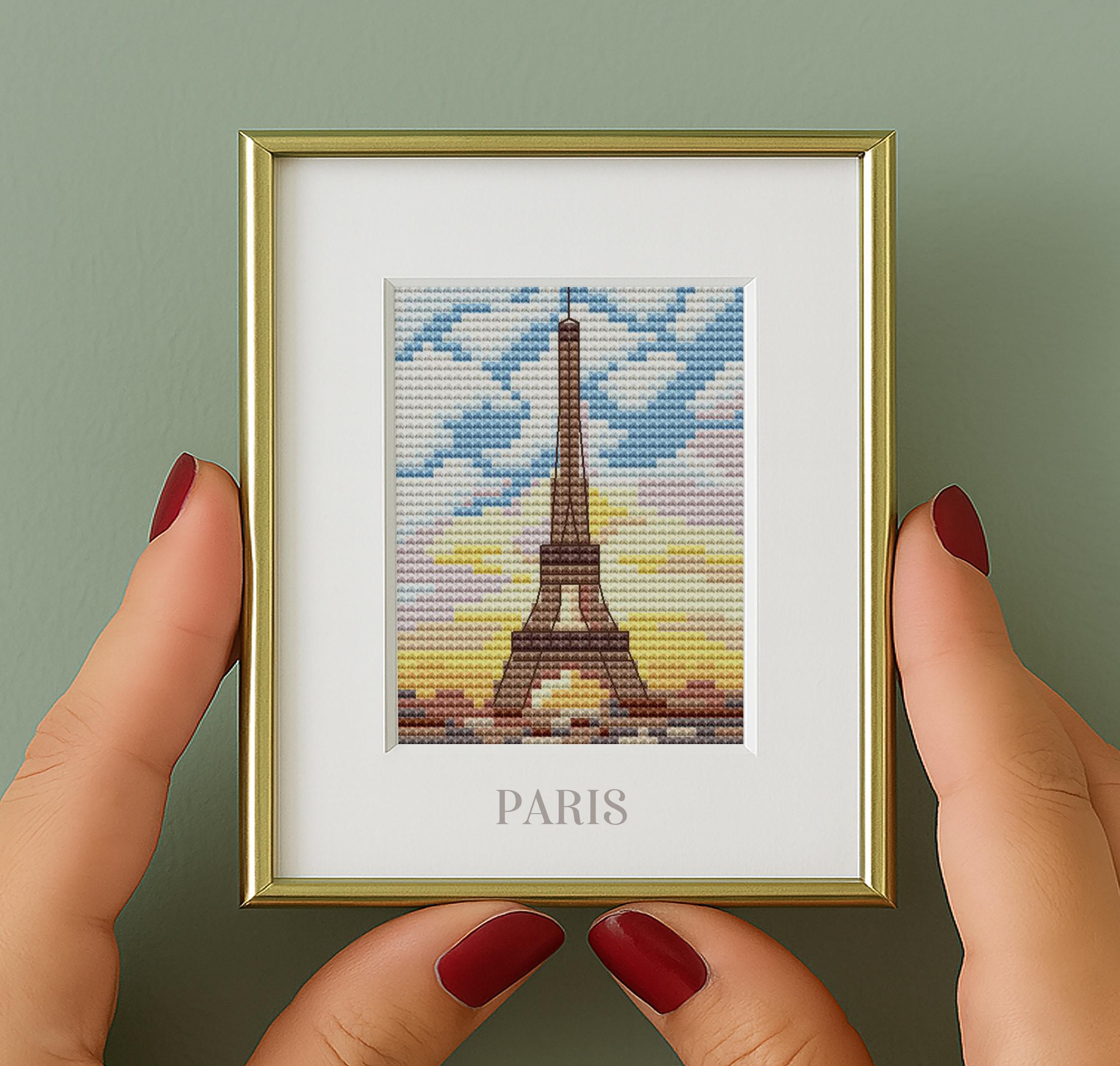 Paris Cross Stitch Pattern: Mini City Design (PDF Download) - Etsy