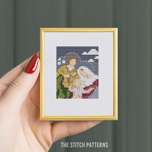 Mini &quot;Holy Family&quot;  Cross Stitch Pattern, Religious Cross Stitch, Instant Download PDF, mini masterpieces, icon cross stitch, birth of Jesus