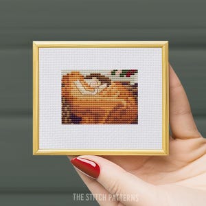 MINI Flaming June cross stitch pattern, vintage art cross stitch pattern &quot;Tiny cross stitch&quot;  Miniature art,  cross stitch painting, modern