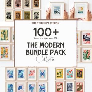 MEGA OFFER LIFETIME, Mini Modern bundle pack cross stitch patterns, present and future, Special Bundle pack,  Access lifetime, Pdf files,