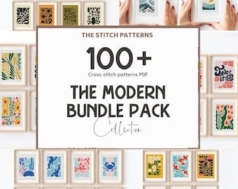 MEGA OFFER LIFETIME, Mini Modern bundle pack cross stitch patterns, present and future, Special Bundle pack,  Access lifetime, Pdf files,