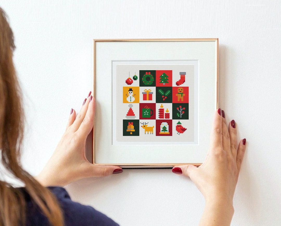 Mini Christmas Cross Stitch Pattern: Holiday Decor (PDF Pattern) - Etsy