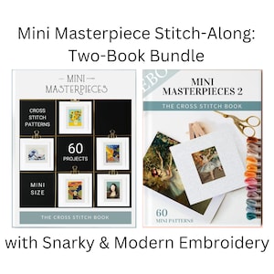 2023 Mini Masterpieces Stitch-Along, (no spoilers) Snarky and modern The stitch patterns SAL, Tiny Art, Mini Paintings,Stitch pattern PDF
