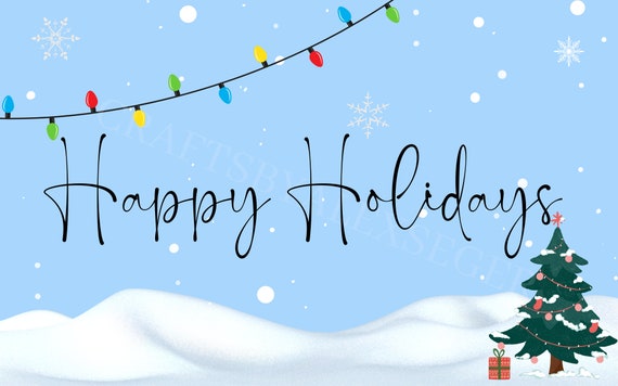 Happy Holidays - Snow - Etsy