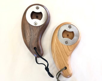 Flesopener - Handgemaakte houten flesopener