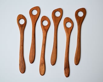 Handcrafted Cherry Wood Risotto Spoon: Italian Cooking Utensil