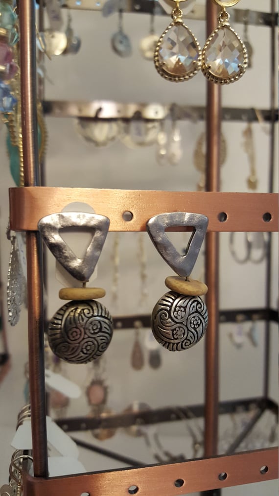 Tribal silver earrings from New Mexico