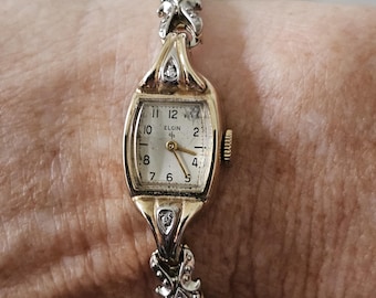 Vintage Lady Elgin Diamond Cocktail Watch: 10K Gold Filled  display picture 3