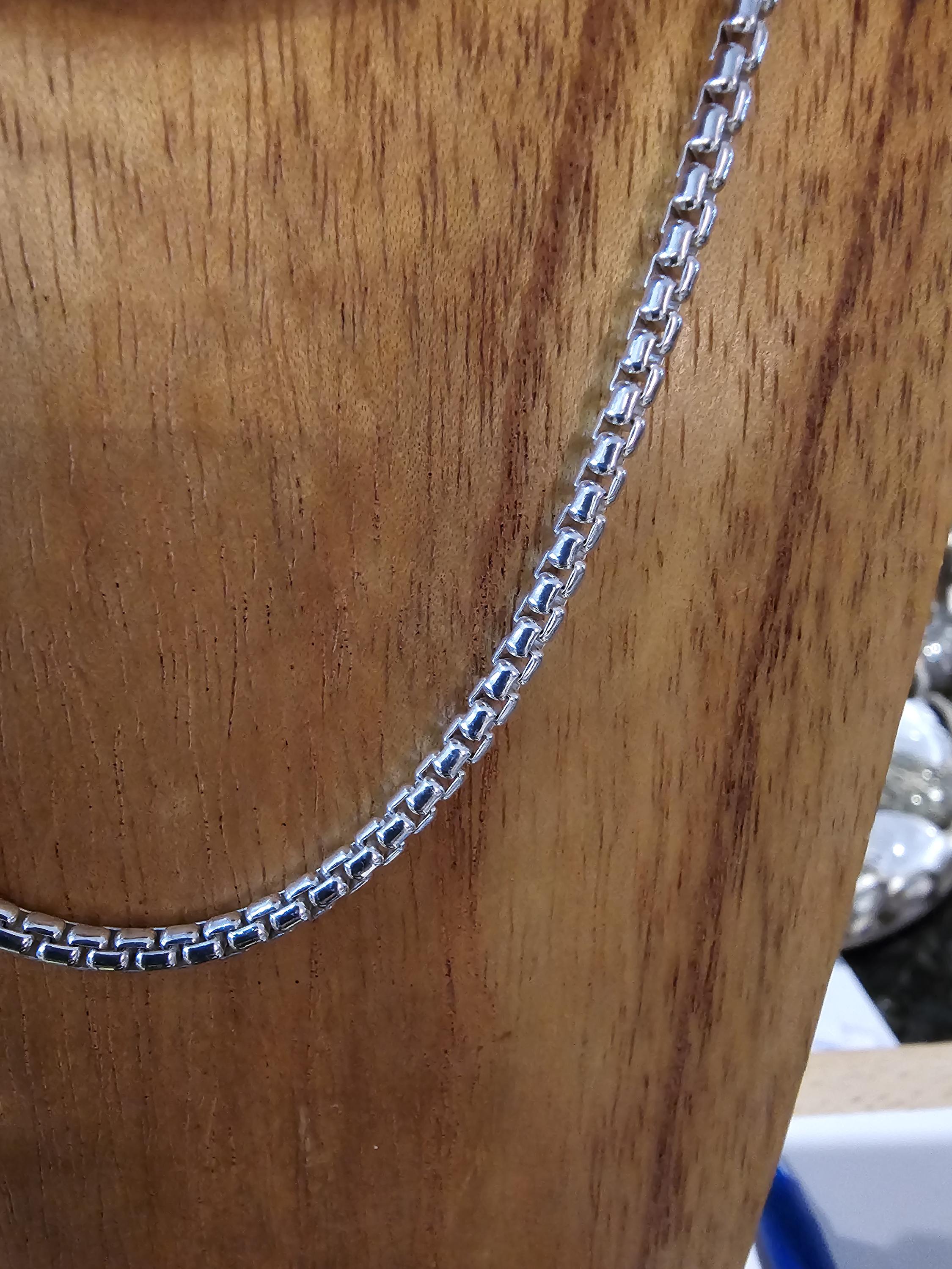 Sterling Silver Round Box Chain, 18 Inches - Etsy