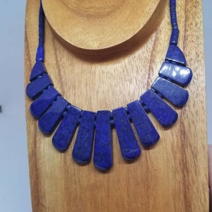 Lapis Lazuli statement necklace.