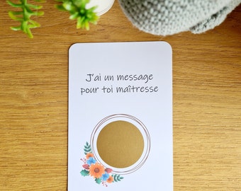 Master scratch card, master, end of year gift, school, school