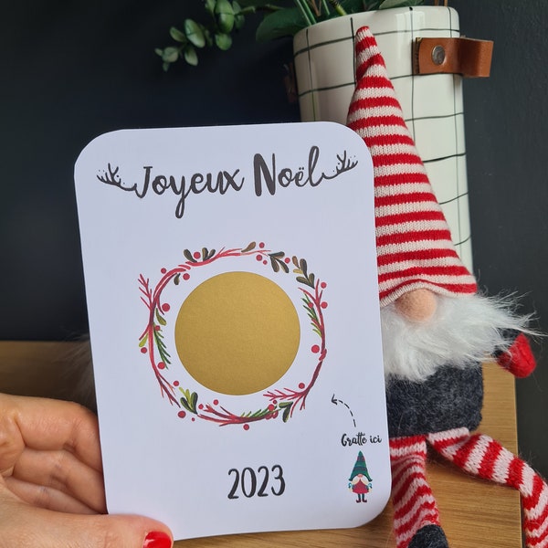 Carte à gratter Joyeux noël