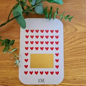 Carte à gratter message surprise