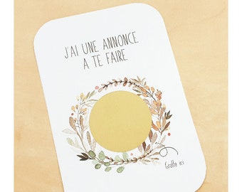 Customizable scratch card “I have an announcement to make you”