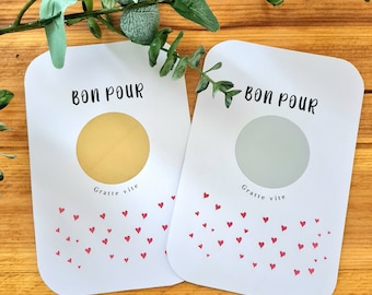 Carte à gratter personnalisée