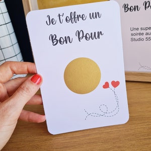 Carte à gratter personnalisable / Annonce grossesse / Annonce mariage / Demande en mariage / Pacs / Bon pour