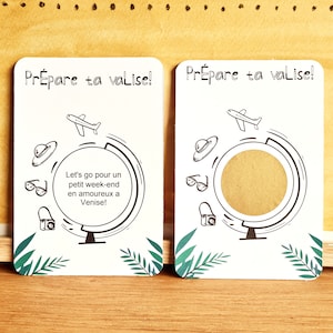 Carte à gratter spécial voyage