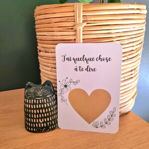 Carte à gratter personnalisable / Annonce grossesse / Annonce mariage / Demande en mariage / Pacs / Bon pour/Surprise/Message surprise