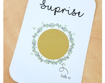 Carte a gratter personnalisable