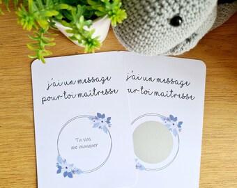 Special end of year scratch card, mistress, gift, message, surprise