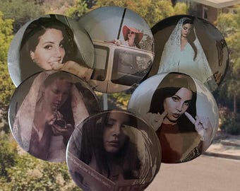 Pinback Button Badges – Inspired by Lana Del Rey – Handmade Flair Buttons for Jackets & Backpacks