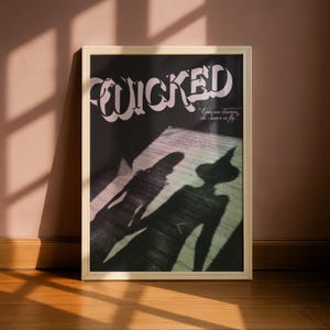 Wicked Poster – Elphaba & Glinda, Broadway Musical Wall Art