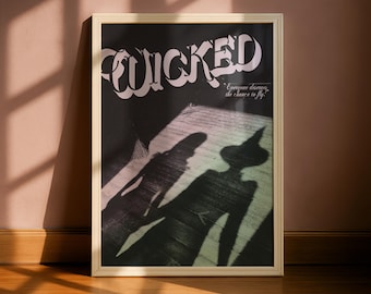 Wicked Poster – Elphaba & Glinda, Broadway Musical Wall Art