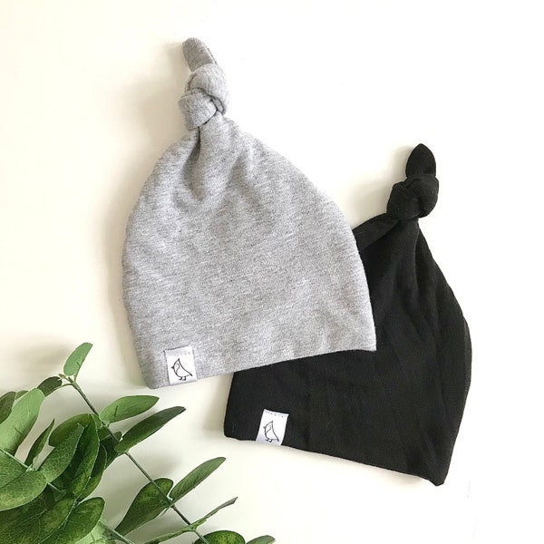 Baby Girl Top Knot Beanie Hat Etsy