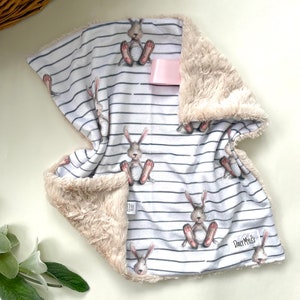 Lovey: Rabbit Lovey. Rabbit Security Blanket. Baby Blanket. Baby Lovey Blanket. Minky Lovey Blanket. Security Blanket.