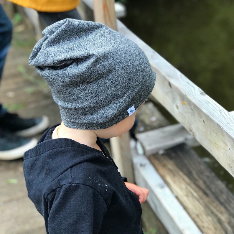 toddler PEPPERED CHARCOAL slouchy beanie grey slouchy beanie slouchy beanie beanie for baby kid hipster beanie