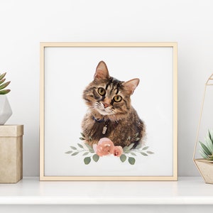 Custom Watercolor Pet Portrait | Dog/Cat Portrait | Digital watercolor | Custom Pet Art | Custom Pet Print | Memorial Pet Portrait |Pet Gift