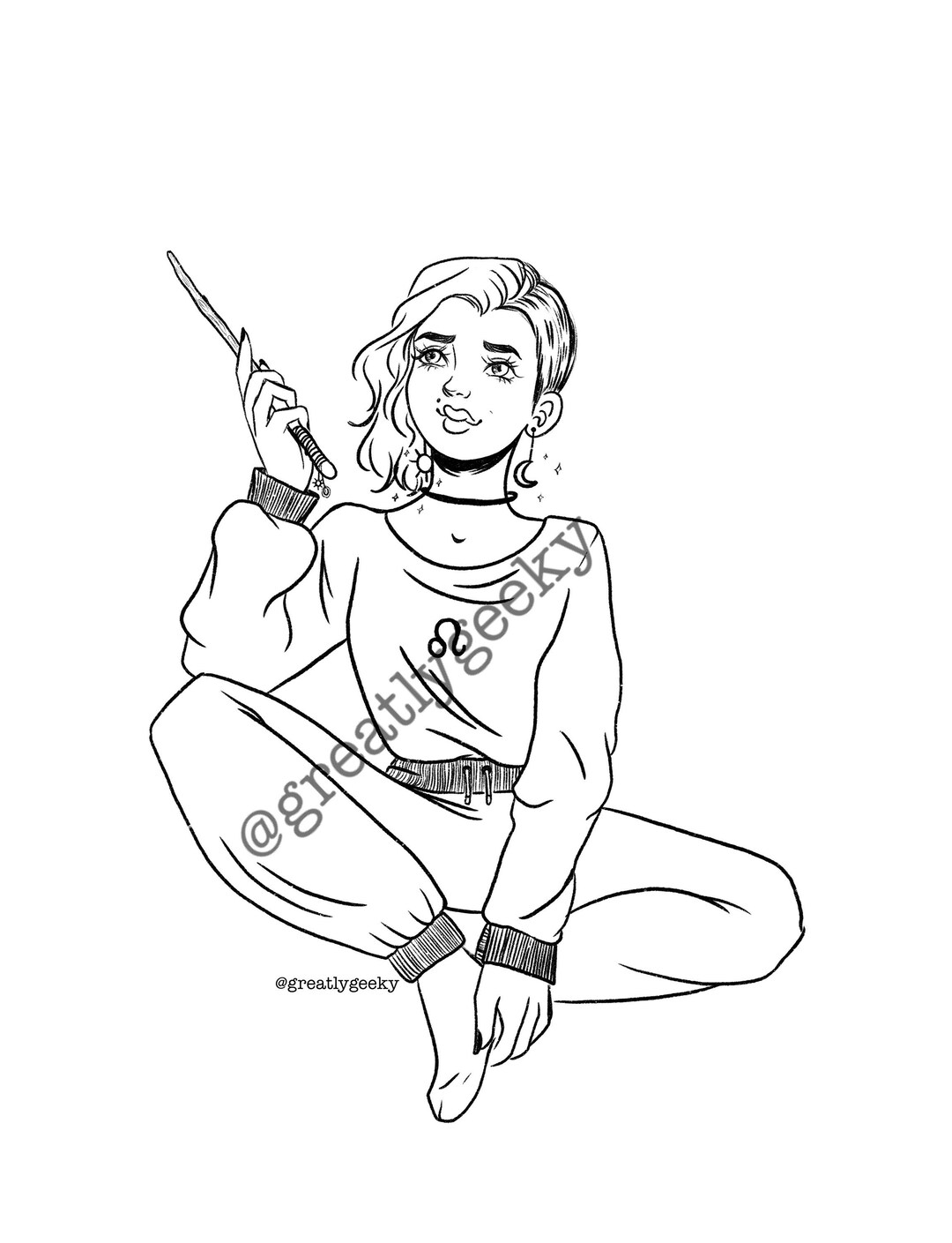 Leo Coloring Page digital Download - Etsy