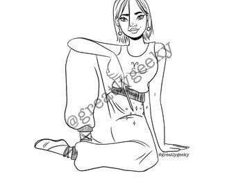Aries- coloring page- digital download
