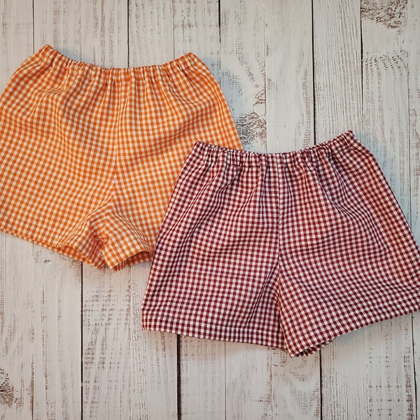 Gingham Shorts/ Boy and Girl Shorts/Infant and Toddler Shorts