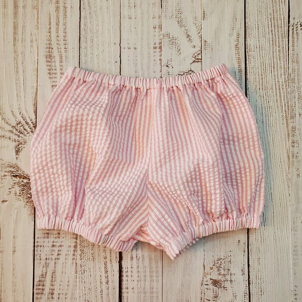 FULLY LINED Seersucker Bloomers/ Boy and Girl Bloomers/Infant and Toddler Bloomers