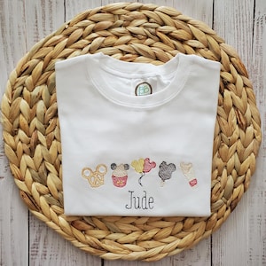 Camiseta bordada de Disney Mickey Snacks con nombre