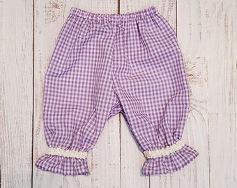 Pantaloni con volant per bambina a quadretti/pantaloni con volant per neonati