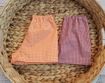 FULLY LINED Gingham Shorts/ Boy and Girl Shorts/Infant and Toddler Shorts