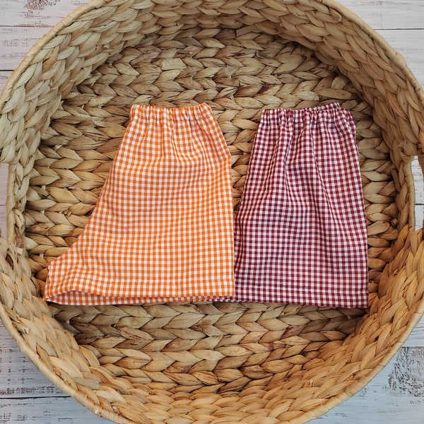 FULLY LINED Gingham Shorts/ Boy and Girl Shorts/Infant and Toddler Shorts