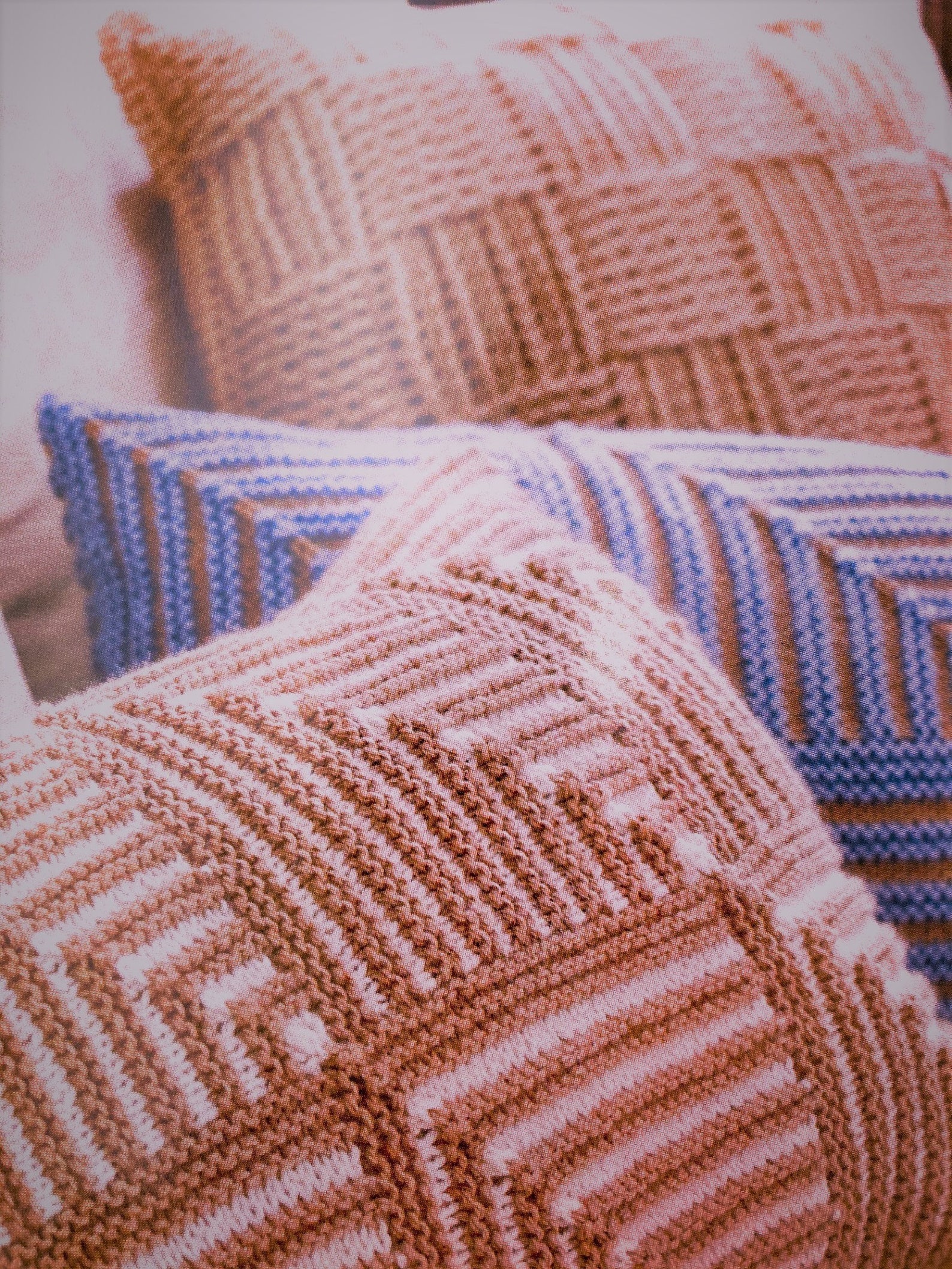 Knit and crochet pattern book for blankets throws pillows Etsy