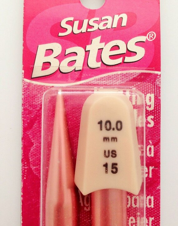 6.5mm Susan Bates 14-Inch Silvalume Single Point Knitting Needle Green