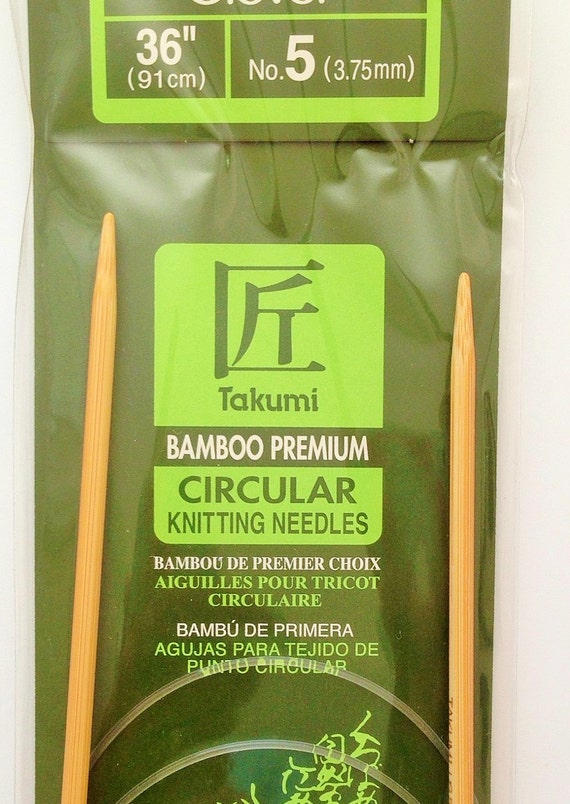 Takumi Bamboo Circular Knitting Needles 24/"-Size 8//5mm