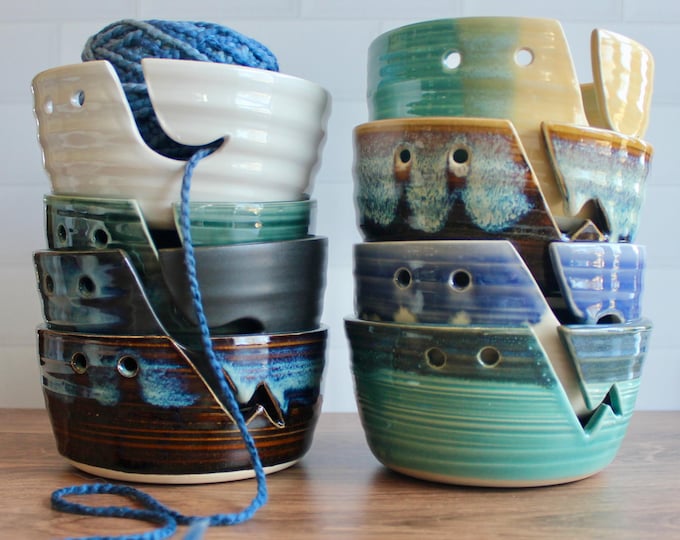 Ceramic Yarn Bowl, wheel thrown