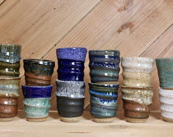 Speckled Ceramic Shot Glass, wheel thrown